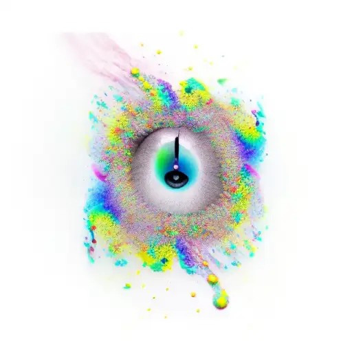 Rainbow Blowing And Dripping