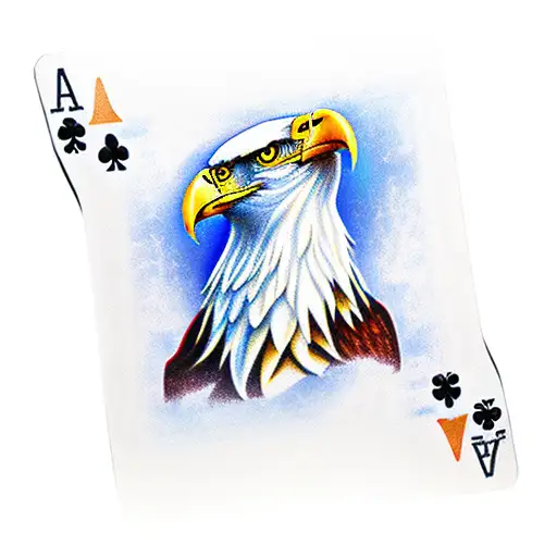 Eagle Holding Poker Cards