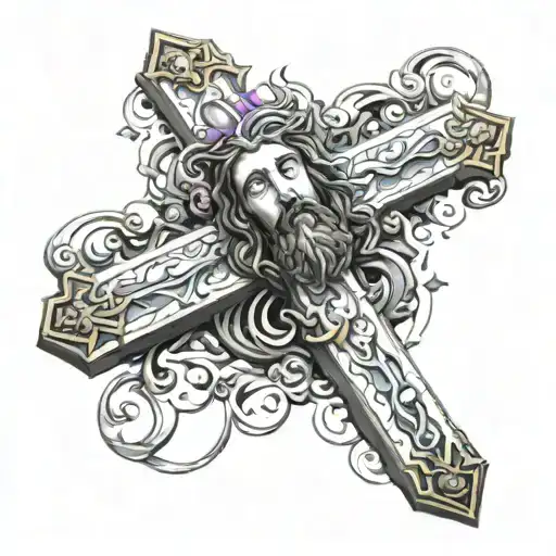 Jesus Cross Tattoo Design