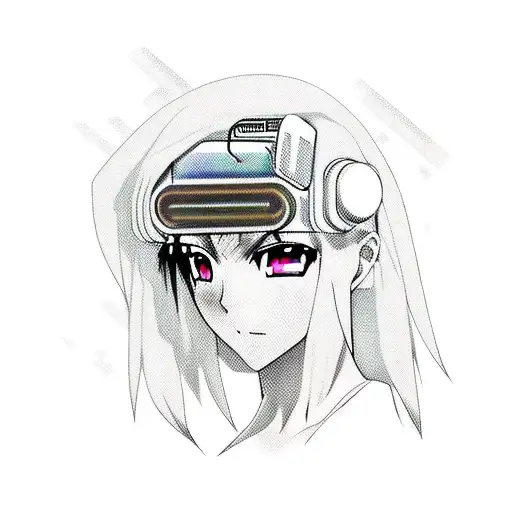 Anime Cyberpunk Retro Girl Future