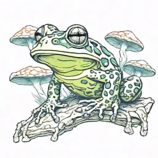 Frog And Mushroom Trippy