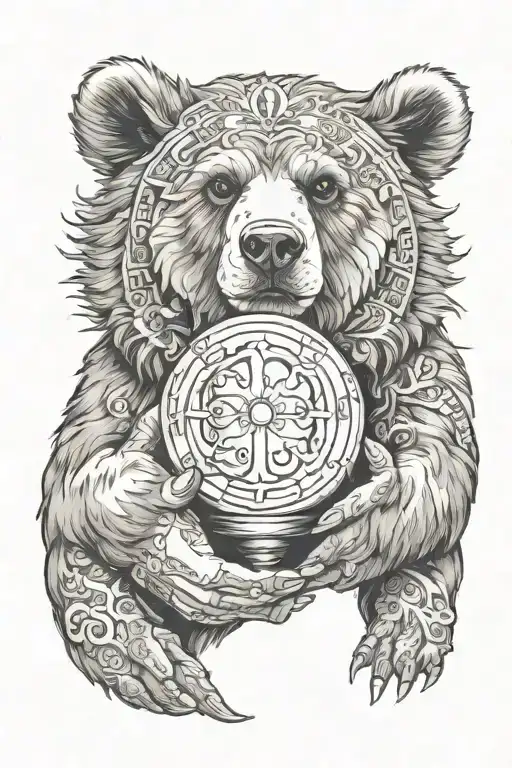 Gypsy Bear Holding Crystal Ball