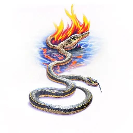 Snake Made Of Fire
