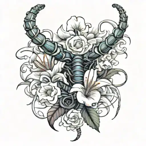 Tokyo Ghoul Centipede With Spider Lily Flower Bouquet