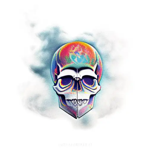 Skull Clouds Hawk