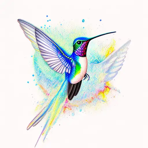 Water Color Hummingbird