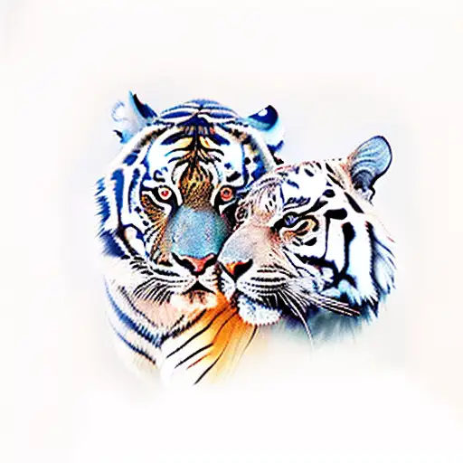 Brunette Man Wrestling With A Tiger