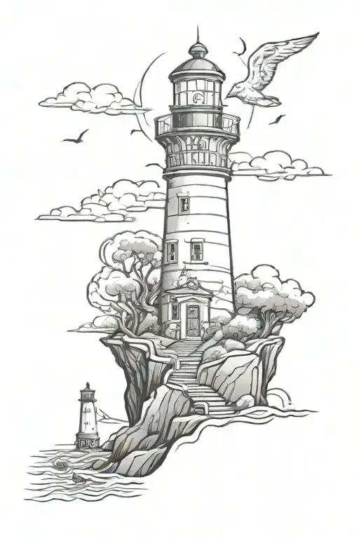 Lighthouse Guideing The Lost Souls