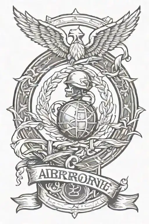 Military 82 Airborne Symbol With Fuck Cancer Awareness Ribbon