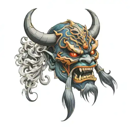 Oni Mask Scary Face