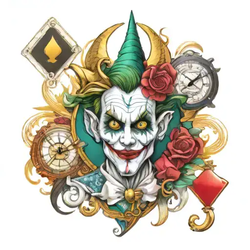 Capricorn Old Compas Joker Card