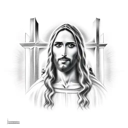 Jesus Christ With A Sickle In His Hand