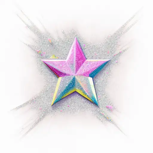 Glitter Star Pink