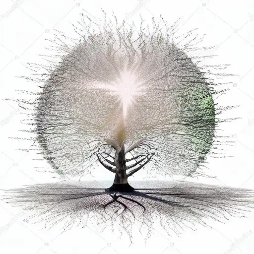 A Banyan Tree With Sun Rays Sieving Through Its Branches