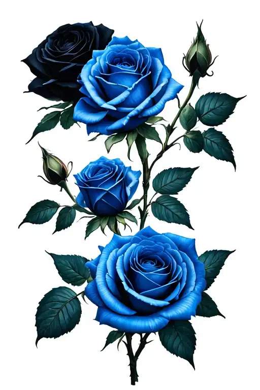 Black And Blue Roses -