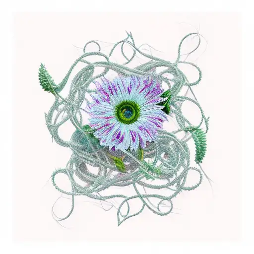 Guitar Strings Transforming Into Vines With Wilted Flowers