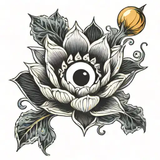 Yingyang Inside A Lotus Flower