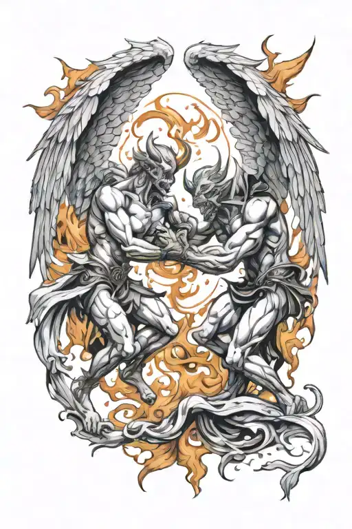 Angel Demon Fight Scene