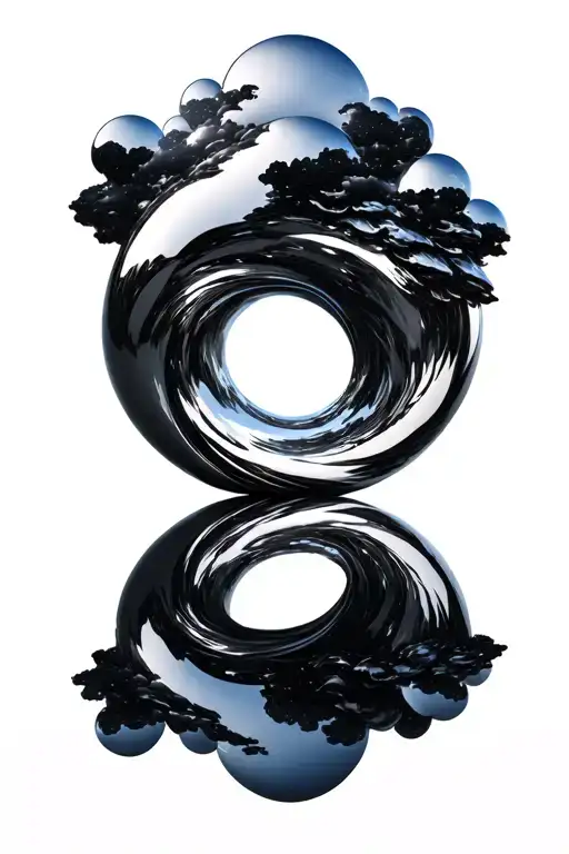 Black Cloud Gate Sculpture