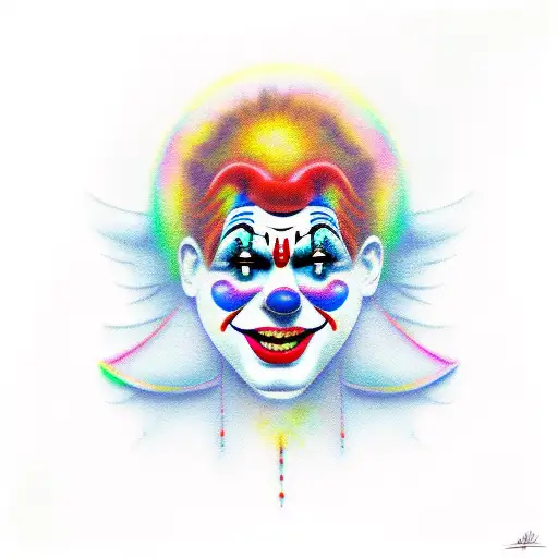 Angel With Clown Mask