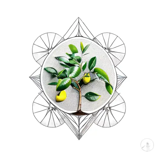 Lemon Tree With Green Colour And A Lot Of Leaves