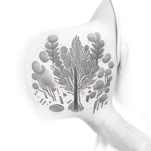 Trippy Forest Garden Arm Sleeve