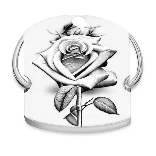 Rose Tree Branch 3 Dog Tags