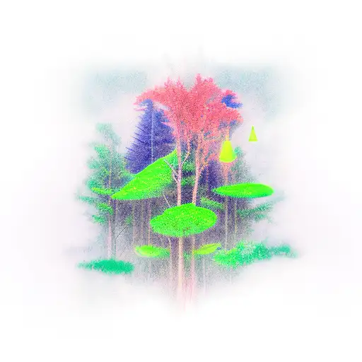 Manufacturing With Scara Robots Vs Forest Nature Scene