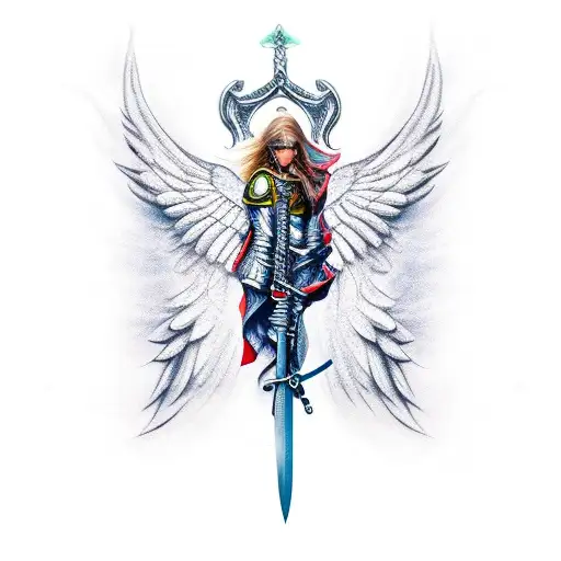 Guardian Angel And Sword