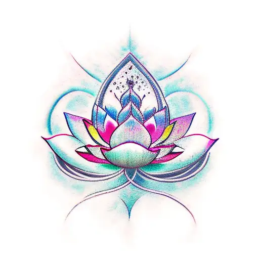 Lotus With Moon And Heart