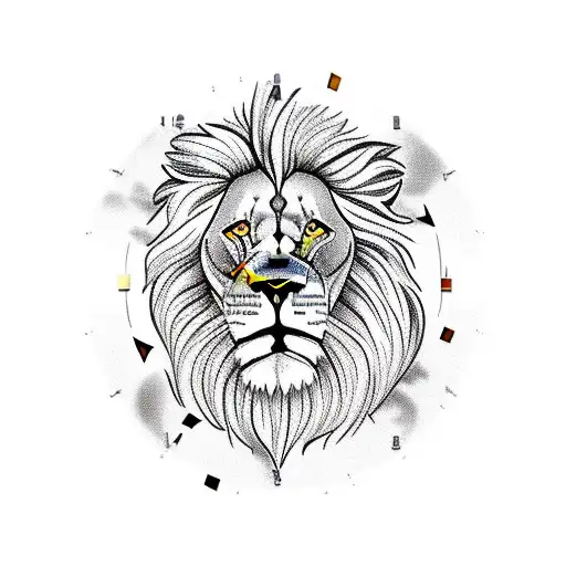 Money Flower Clock Lion