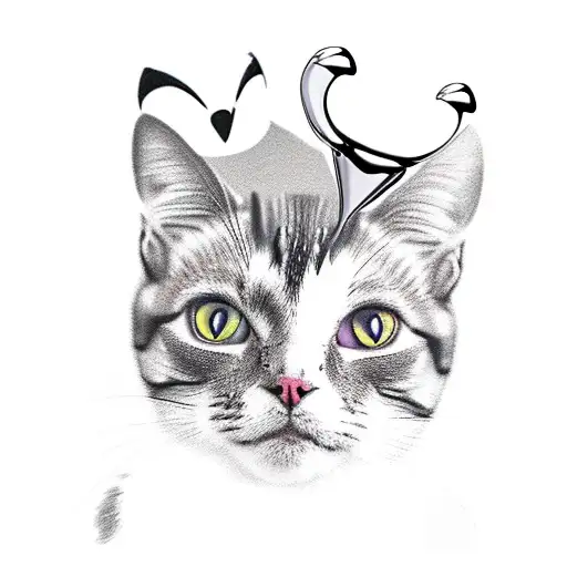 Tuxedo Cat And A Heart