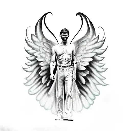 Man In The Dark With Angel