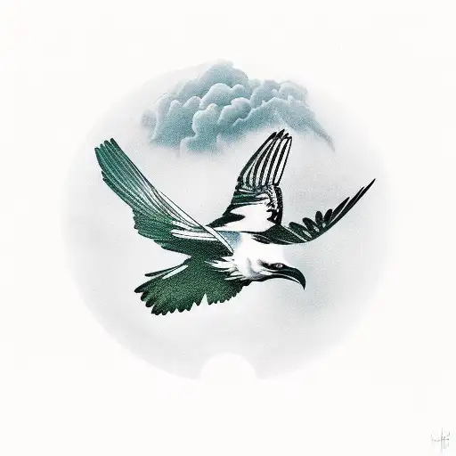 Landing Raven Snatching Prey