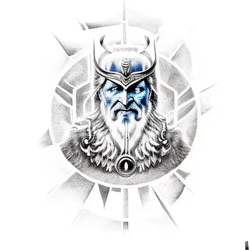 Odin With Hugin Et Munin