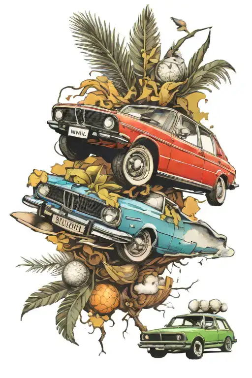 Vintage Bmw And Golf