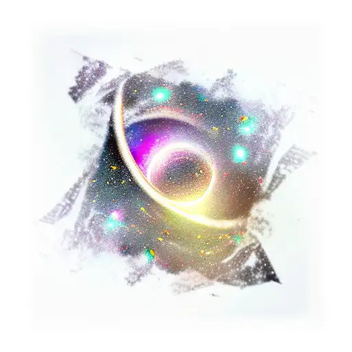 A Black Hole Swallowing A Letter K Surrounded By Stars