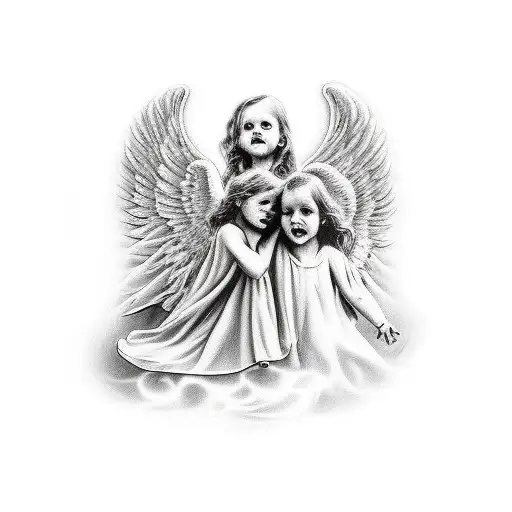 2 Angels With Heaven Gates Below