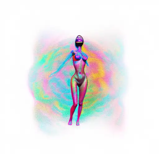 Psychedelic Woman Nude