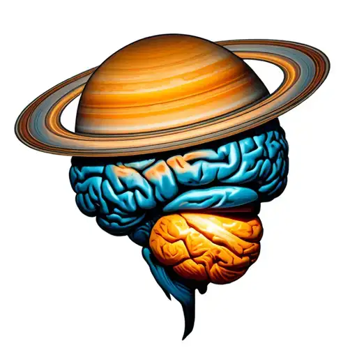 A Brain With An Orbital Ring Like Saturn Planet