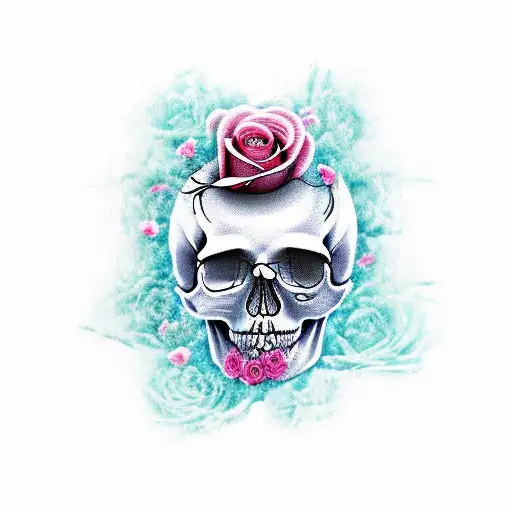 Skull With Roses
