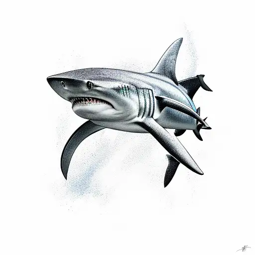 Jacques-yves Cousteau With Shark