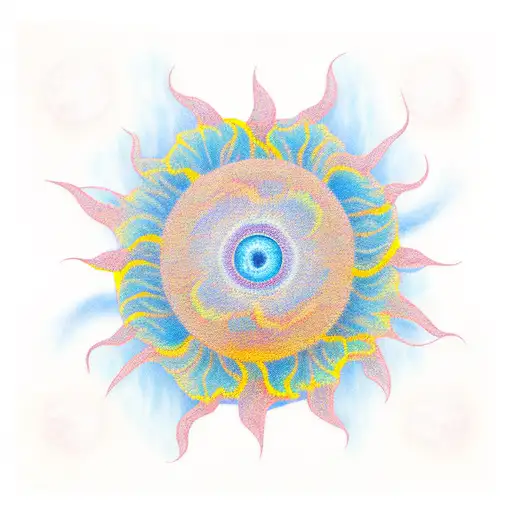 Yellow Sky Blue Sun Sarlet Begonia