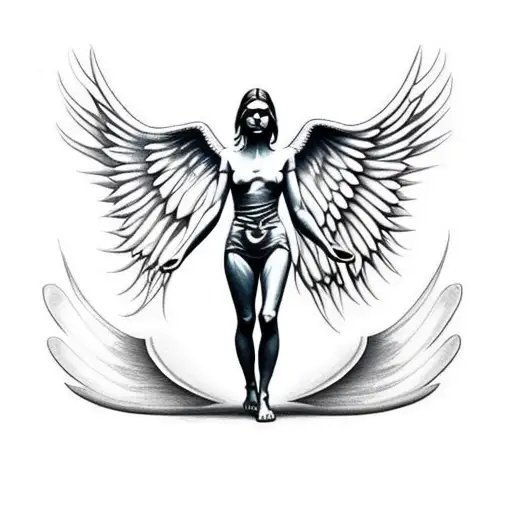 Angel Rising From Hell