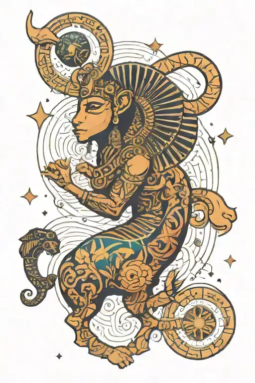 Egypt And Aries Zodiac Sign And Space