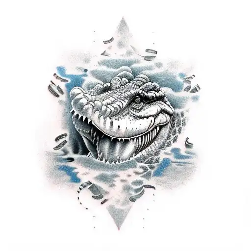 Design A Tattoo Of A Crocodile Playing A Guitar