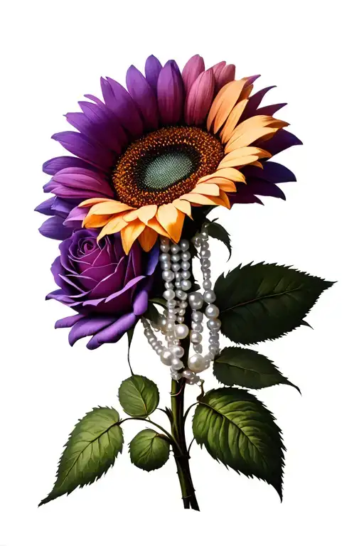 Sunflower Daisy Bouquet Pearls Rose Thorn Rbg Dissent Collar