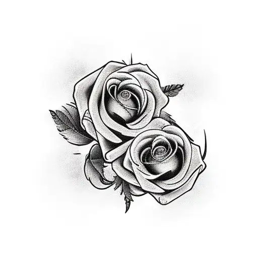 Couples Tattoo Gothic Skull Roses Money Dangerous