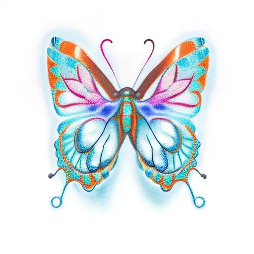 Butterfly With Baby Blue