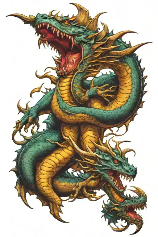 Leviathan And Dragon Fighting